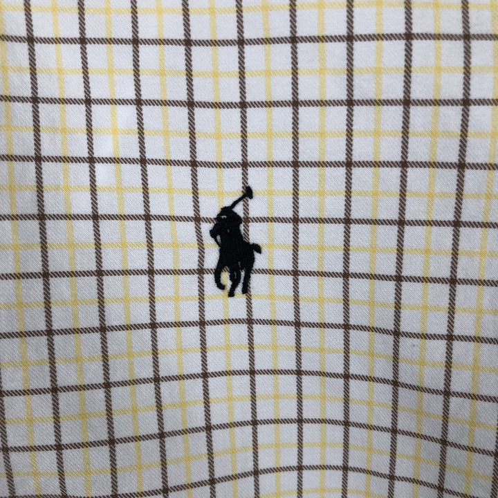 Ralph Lauren Classic Fit Long Sleeve Button Down Check Shirt Men's XL cotton white type Vintage Second Hand
