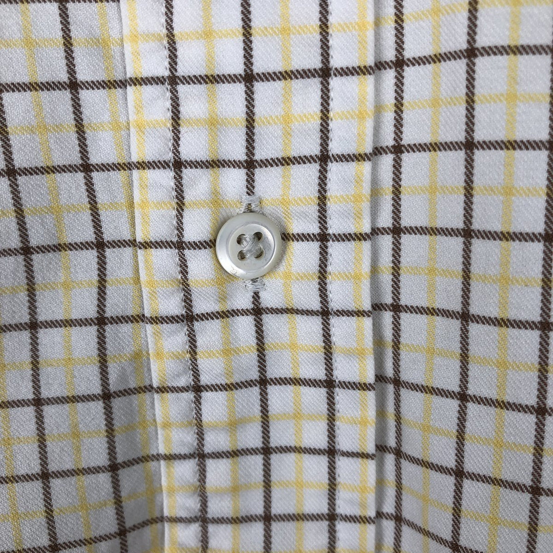Ralph Lauren Classic Fit Long Sleeve Button Down Check Shirt Men's XL cotton white type Vintage Second Hand