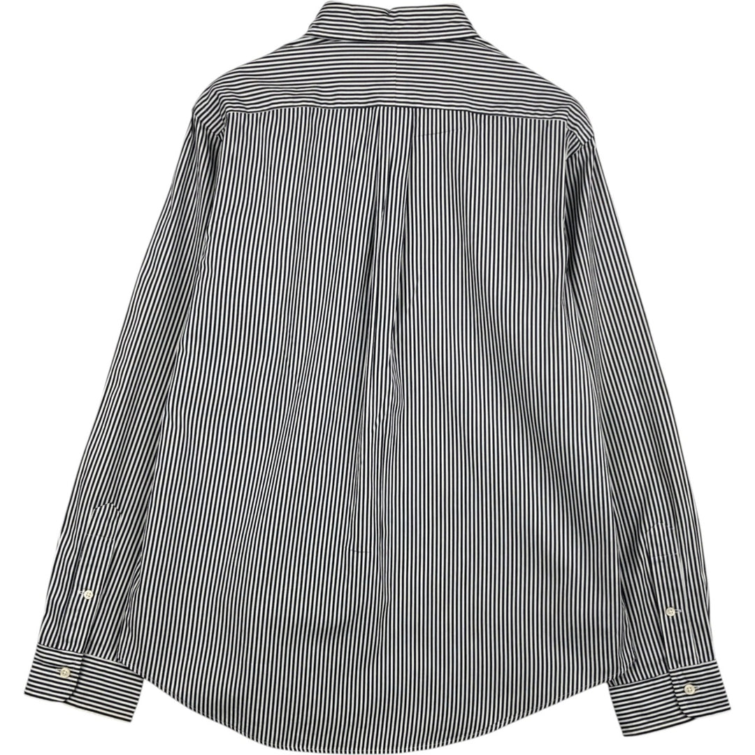Ralph Lauren Custom Fit Multi-Stripe Long Sleeve Button-Down Striped Shirt, Men's Size L cotton white type Vintage Second Hand