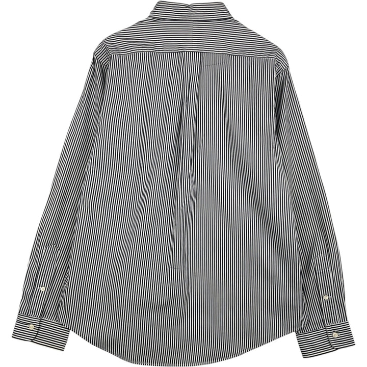 Ralph Lauren Custom Fit Multi-Stripe Long Sleeve Button-Down Striped Shirt, Men's Size L cotton white type Vintage Second Hand
