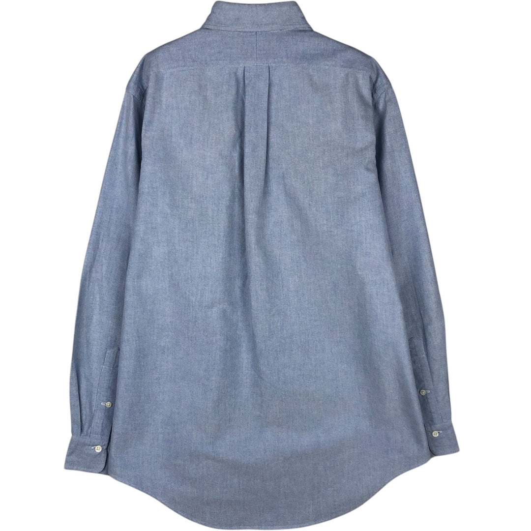 Ralph Lauren long sleeve button down shirt, men's size M cotton Blue type light blue Vintage Second Hand