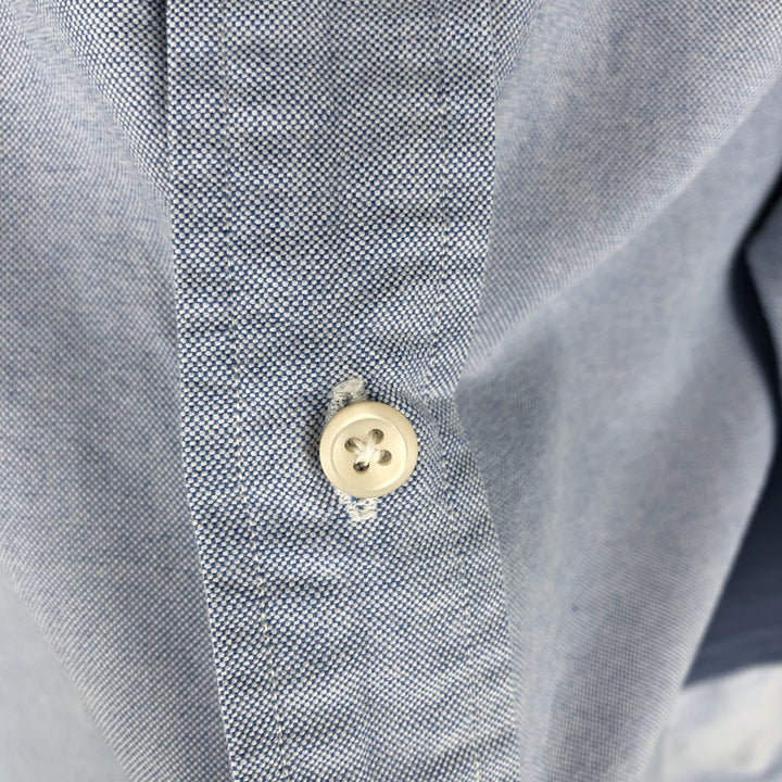 Ralph Lauren long sleeve button down shirt, men's size M cotton Blue type light blue Vintage Second Hand