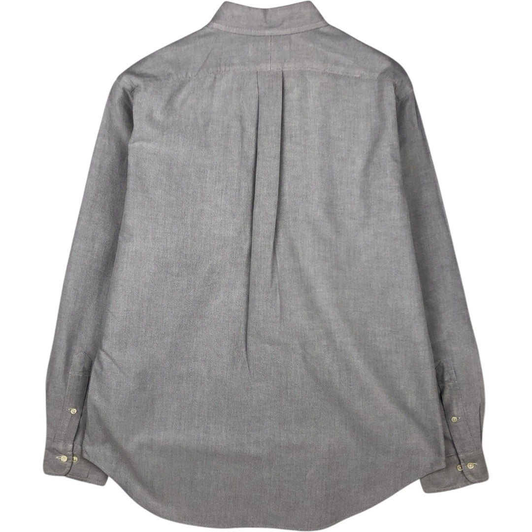 Ralph Lauren Classic Fit Long Sleeve Button Down Shirt, Men's Size L cotton gray type Vintage Second Hand