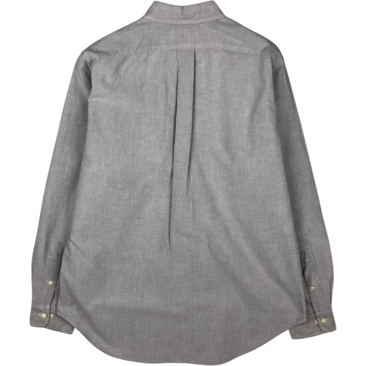 Ralph Lauren Classic Fit Long Sleeve Button Down Shirt, Men's Size L cotton gray type Vintage Second Hand