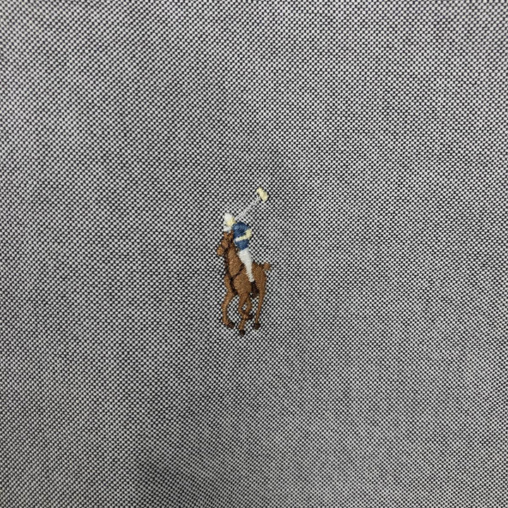 Ralph Lauren Classic Fit Long Sleeve Button Down Shirt, Men's Size L cotton gray type Vintage Second Hand