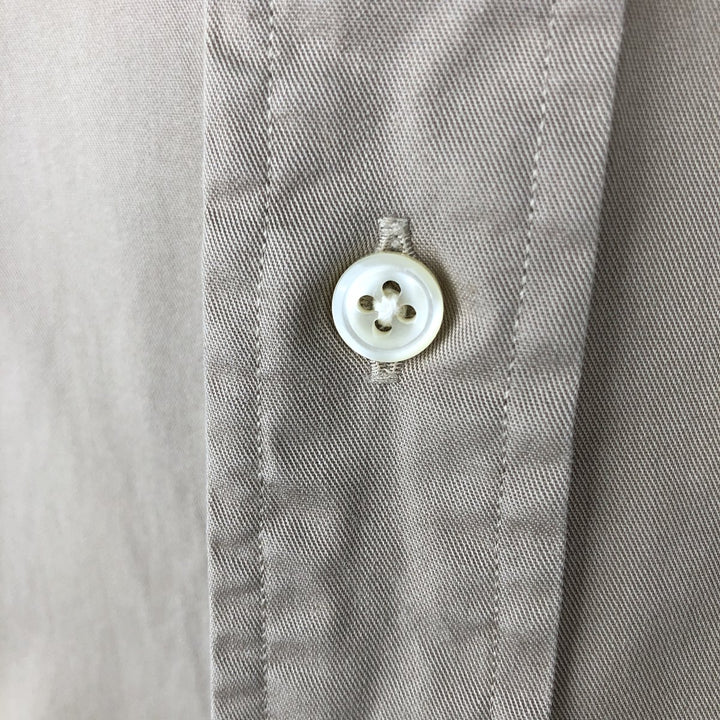 Ralph Lauren BLAKE long sleeve button down shirt, men's size L cotton Beige type Vintage Second Hand