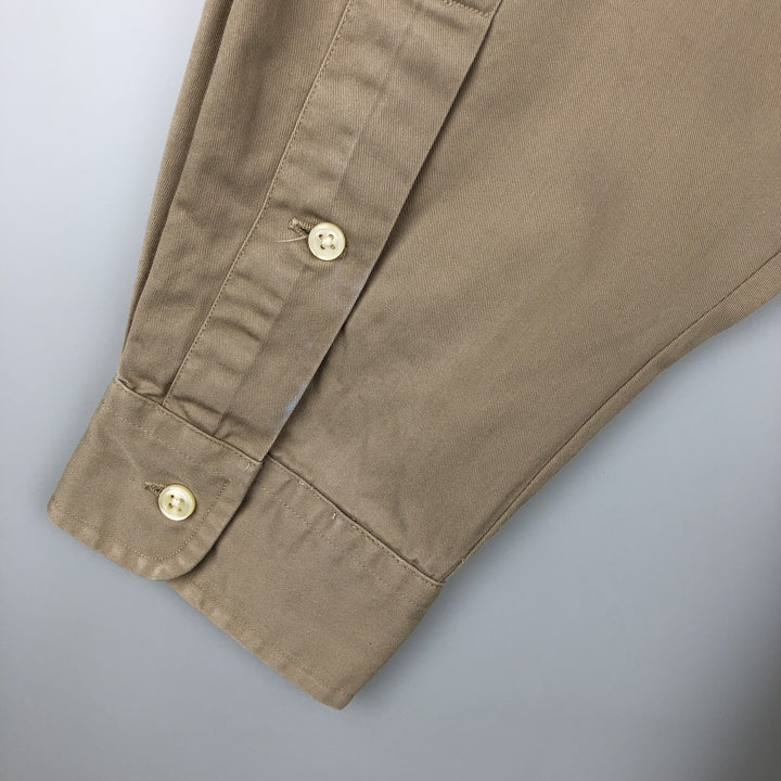Ralph Lauren BLAKE long sleeve button down shirt, men's size L cotton Beige type Vintage Second Hand