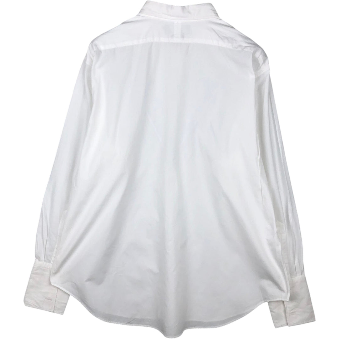 Ralph Lauren ESTATE Long-Sleeve Cotton Shirt with Cuffs, Men's Size XL (approx.) cotton white type Vintage Second Hand