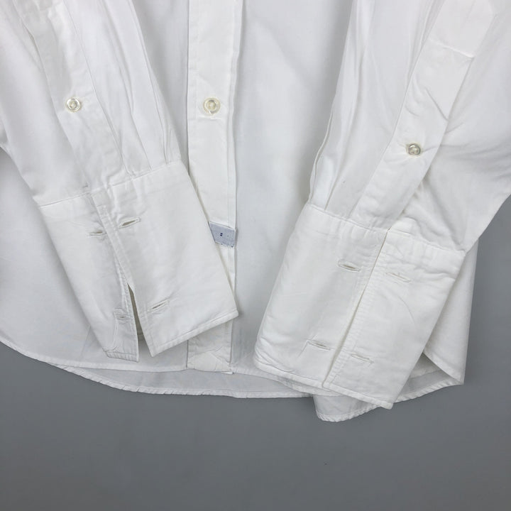 Ralph Lauren ESTATE Long-Sleeve Cotton Shirt with Cuffs, Men's Size XL (approx.) cotton white type Vintage Second Hand