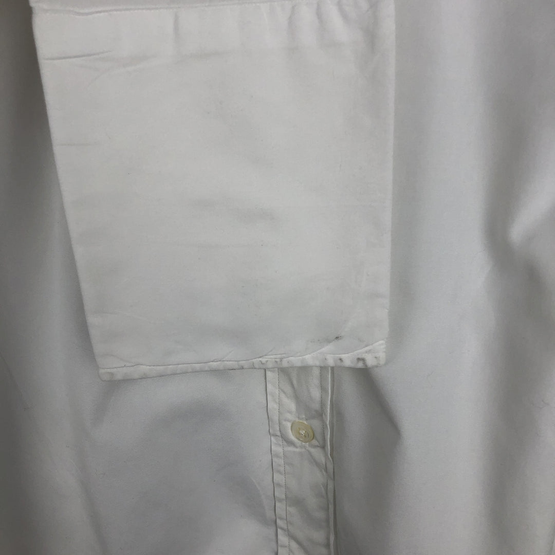 Ralph Lauren ESTATE Long-Sleeve Cotton Shirt with Cuffs, Men's Size XL (approx.) cotton white type Vintage Second Hand
