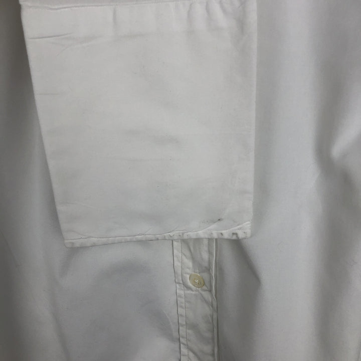 Ralph Lauren ESTATE Long-Sleeve Cotton Shirt with Cuffs, Men's Size XL (approx.) cotton white type Vintage Second Hand