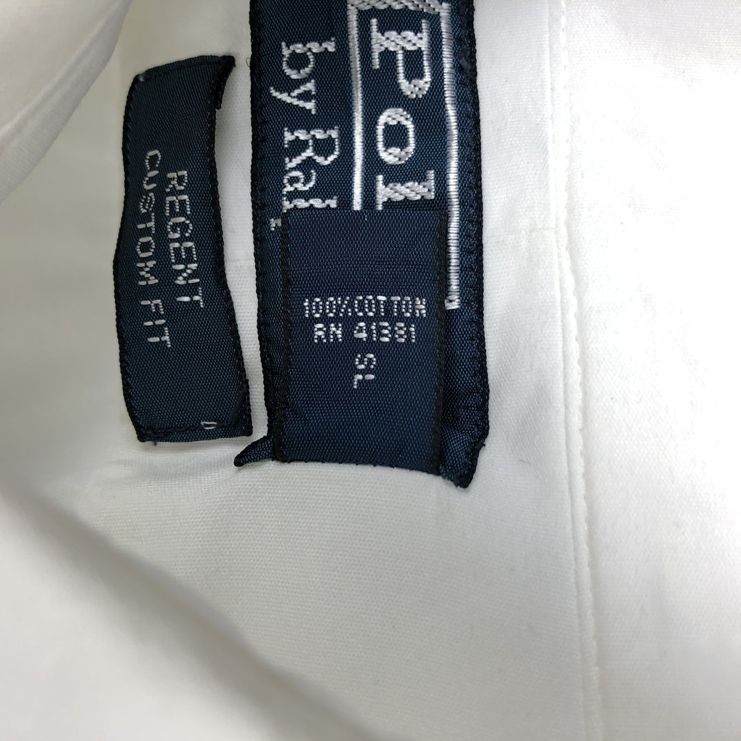 Ralph Lauren REGENT Long-Sleeve Cotton Shirt with Cuffs, Men's Size L (approx.) cotton white type Vintage Second Hand