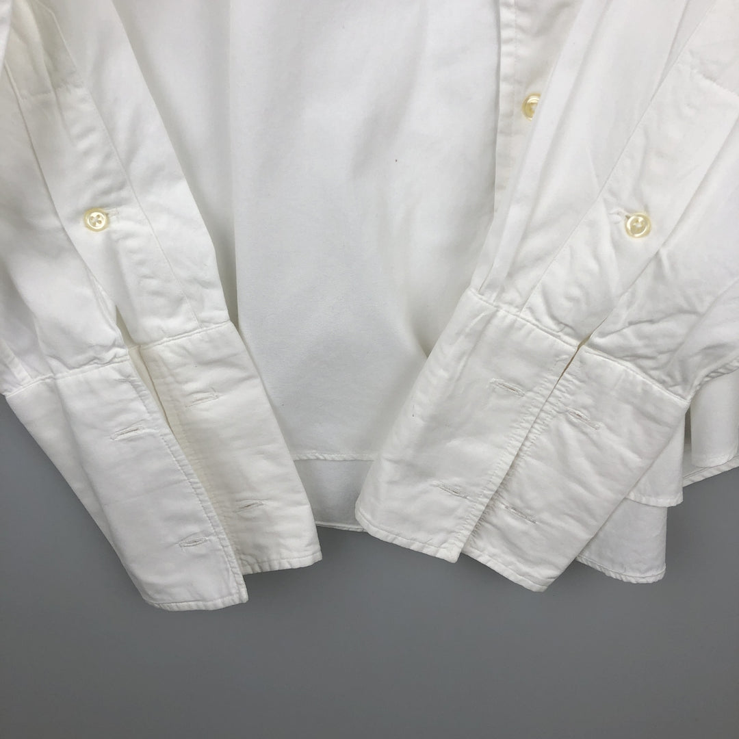 Ralph Lauren REGENT Long-Sleeve Cotton Shirt with Cuffs, Men's Size L (approx.) cotton white type Vintage Second Hand