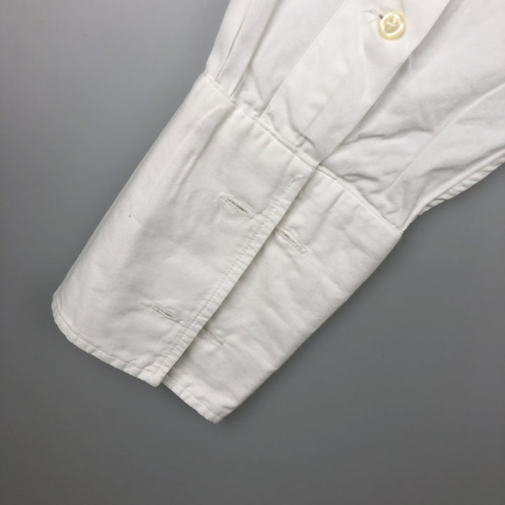 Ralph Lauren REGENT Long-Sleeve Cotton Shirt with Cuffs, Men's Size L (approx.) cotton white type Vintage Second Hand