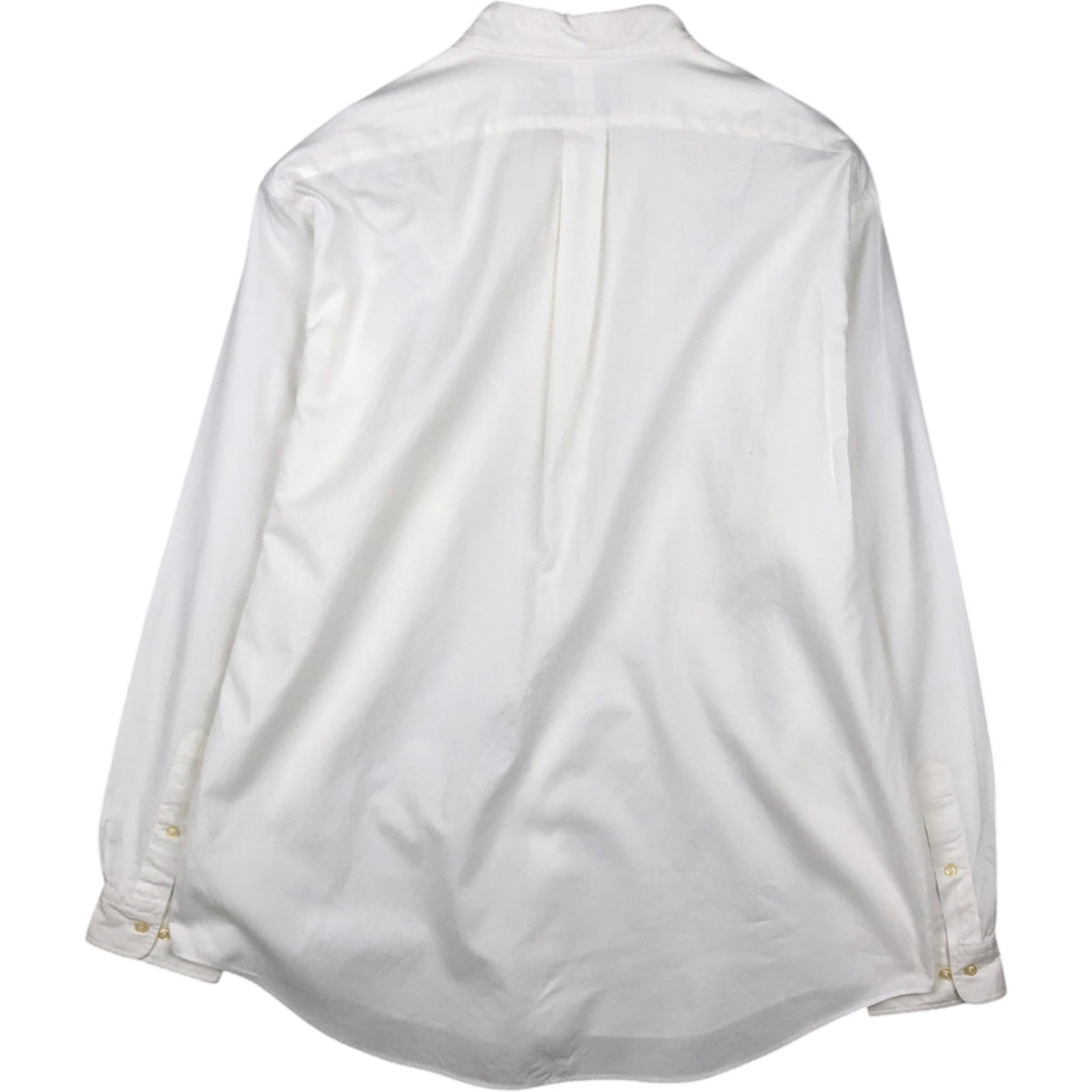 Ralph Lauren YARMOUTH long sleeve button down shirt, men's XL size cotton white type Vintage Second Hand