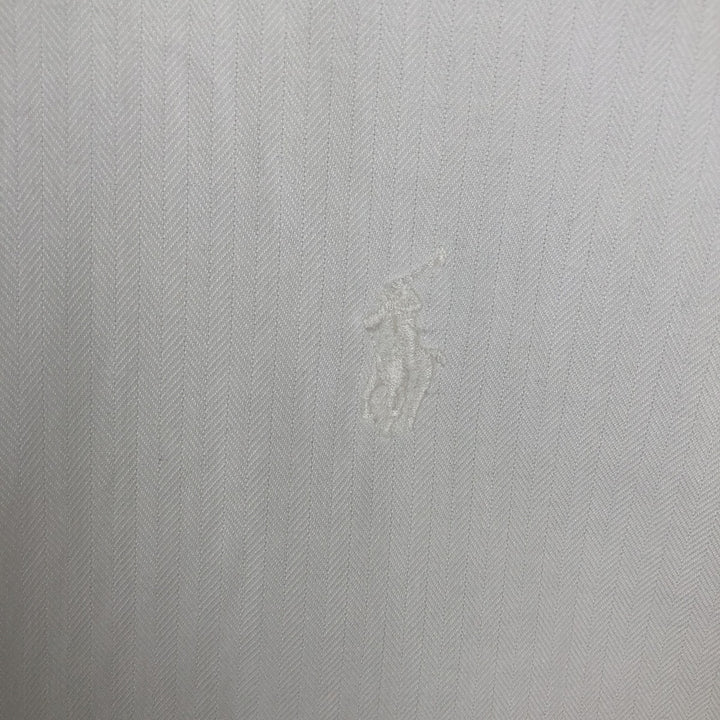 Ralph Lauren YARMOUTH long sleeve button down shirt, men's XL size cotton white type Vintage Second Hand