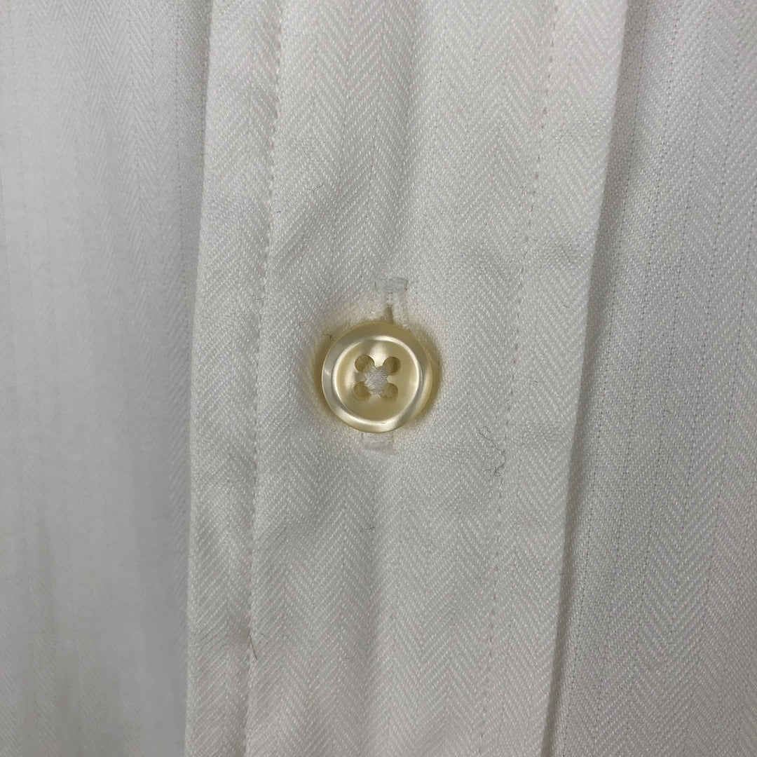 Ralph Lauren YARMOUTH long sleeve button down shirt, men's XL size cotton white type Vintage Second Hand