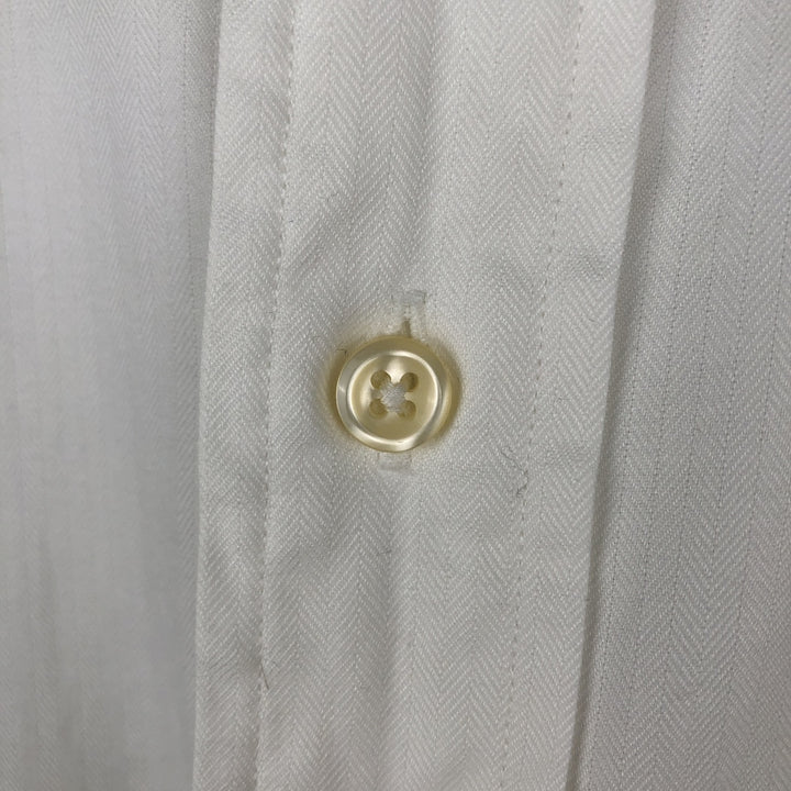 Ralph Lauren YARMOUTH long sleeve button down shirt, men's XL size cotton white type Vintage Second Hand