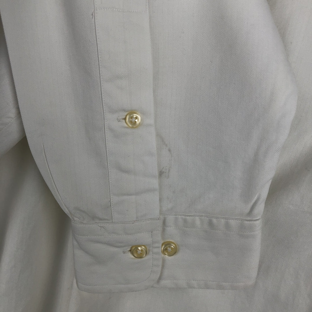 Ralph Lauren YARMOUTH long sleeve button down shirt, men's XL size cotton white type Vintage Second Hand