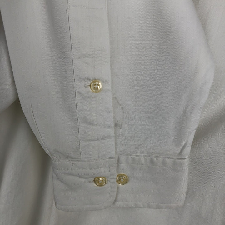 Ralph Lauren YARMOUTH long sleeve button down shirt, men's XL size cotton white type Vintage Second Hand