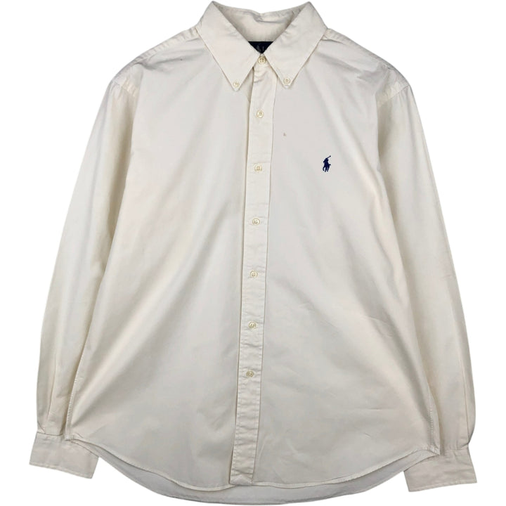 Ralph Lauren CLASSIC FIT Long-Sleeve Button-Down Shirt, Men's Size L (equivalent) cotton pale white type Vintage Second Hand