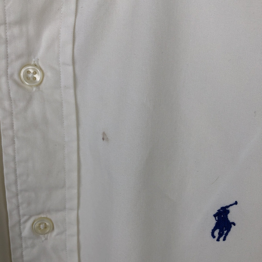 Ralph Lauren CLASSIC FIT Long-Sleeve Button-Down Shirt, Men's Size L (equivalent) cotton pale white type Vintage Second Hand