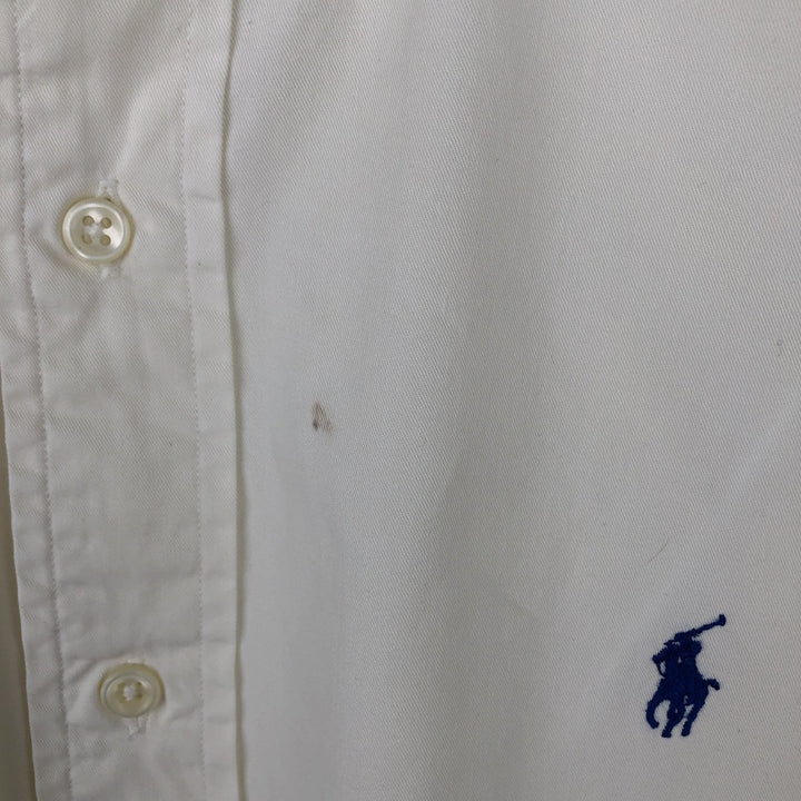 Ralph Lauren CLASSIC FIT Long-Sleeve Button-Down Shirt, Men's Size L (equivalent) cotton pale white type Vintage Second Hand