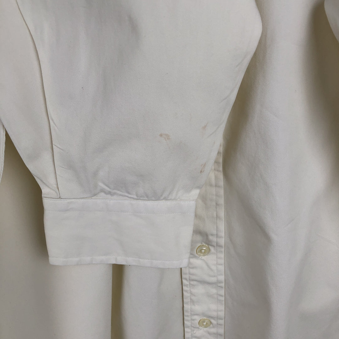Ralph Lauren CLASSIC FIT Long-Sleeve Button-Down Shirt, Men's Size L (equivalent) cotton pale white type Vintage Second Hand
