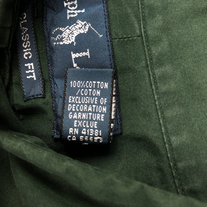 Ralph Lauren Classic Fit Long Sleeve Button Down Shirt Men's M cotton green type Vintage Second Hand