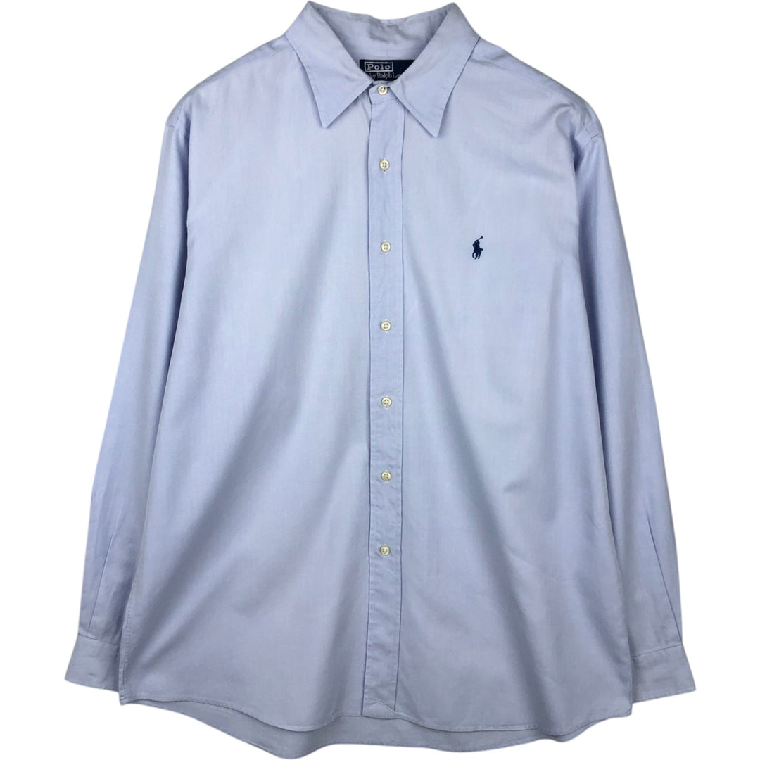 Ralph Lauren LOWELL SPORT long-sleeved cotton shirt, men's size L cotton blue type Vintage Second Hand