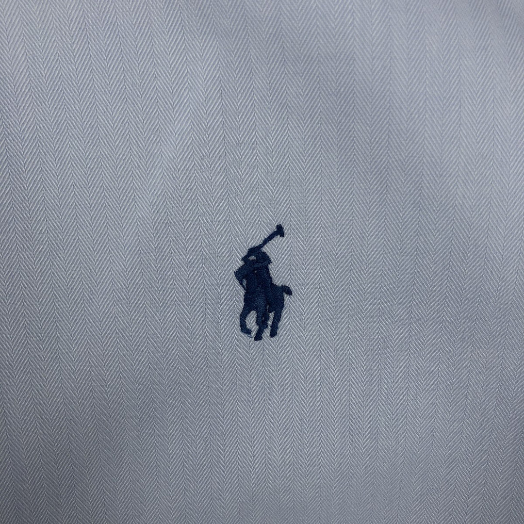 Ralph Lauren LOWELL SPORT long-sleeved cotton shirt, men's size L cotton blue type Vintage Second Hand