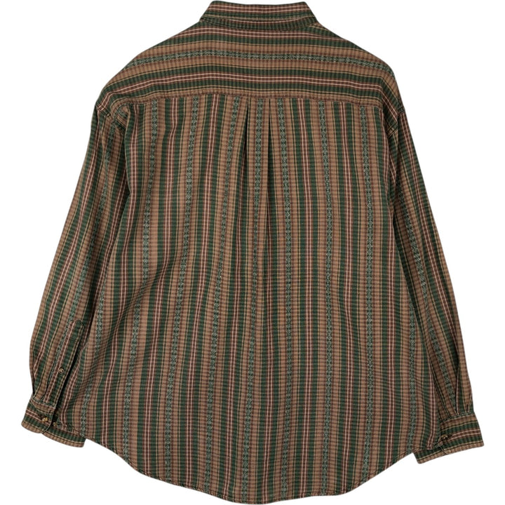 St. John's Bay button-down long-sleeve check shirt, men's size XL (approx.) cotton Beige type Vintage Second Hand