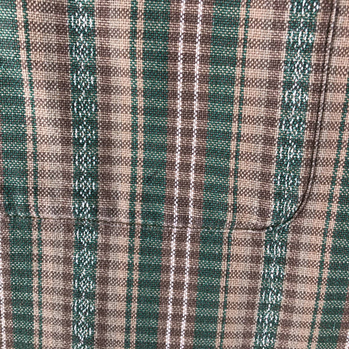 St. John's Bay button-down long-sleeve check shirt, men's size XL (approx.) cotton Beige type Vintage Second Hand