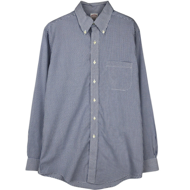 Brooks Brothers Est.1818 Long Sleeve Button-Down Check Shirt, Men's Size M cotton white type Vintage Second Hand