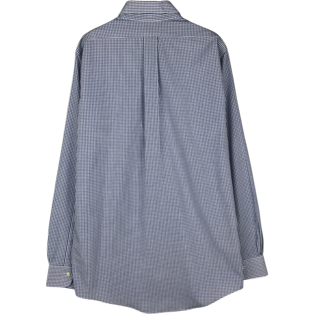Brooks Brothers Est.1818 Long Sleeve Button-Down Check Shirt, Men's Size M cotton white type Vintage Second Hand