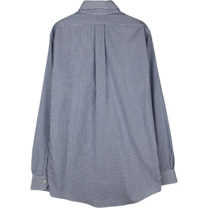Brooks Brothers Est.1818 Long Sleeve Button-Down Check Shirt, Men's Size M cotton white type Vintage Second Hand