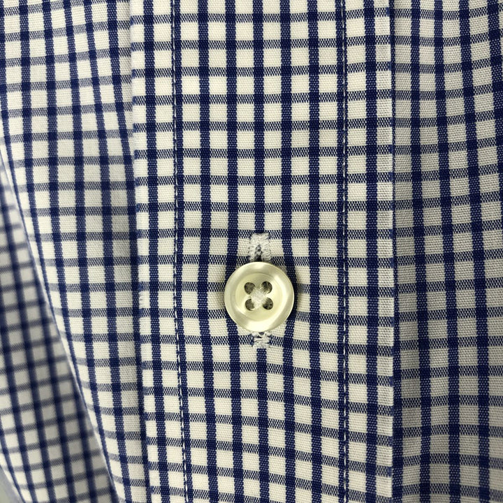 Brooks Brothers Est.1818 Long Sleeve Button-Down Check Shirt, Men's Size M cotton white type Vintage Second Hand