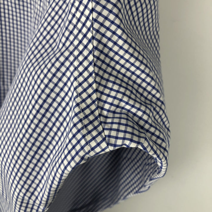 Brooks Brothers Est.1818 Long Sleeve Button-Down Check Shirt, Men's Size M cotton white type Vintage Second Hand