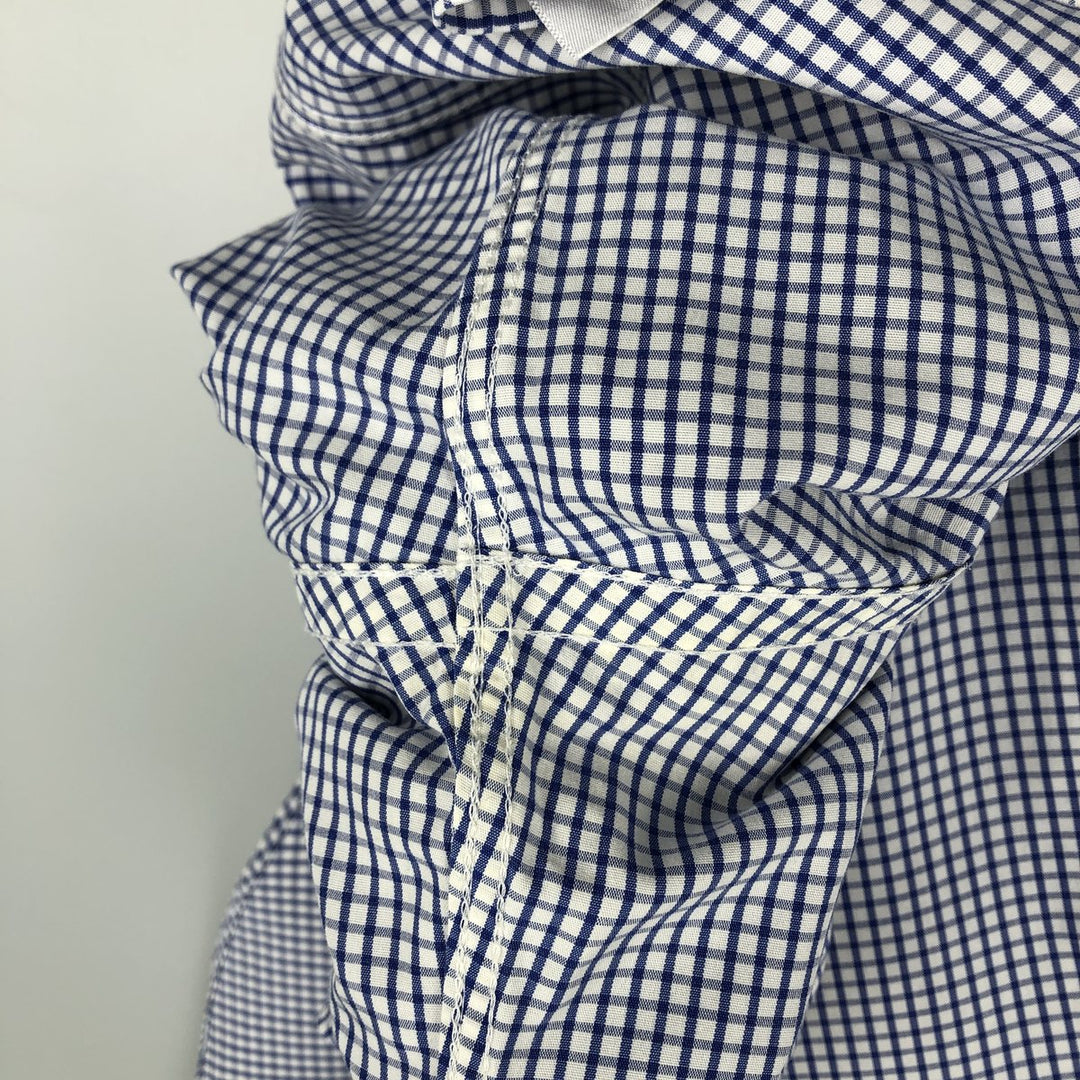 Brooks Brothers Est.1818 Long Sleeve Button-Down Check Shirt, Men's Size M cotton white type Vintage Second Hand