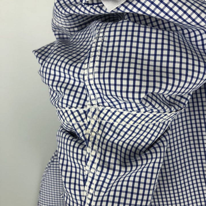 Brooks Brothers Est.1818 Long Sleeve Button-Down Check Shirt, Men's Size M cotton white type Vintage Second Hand