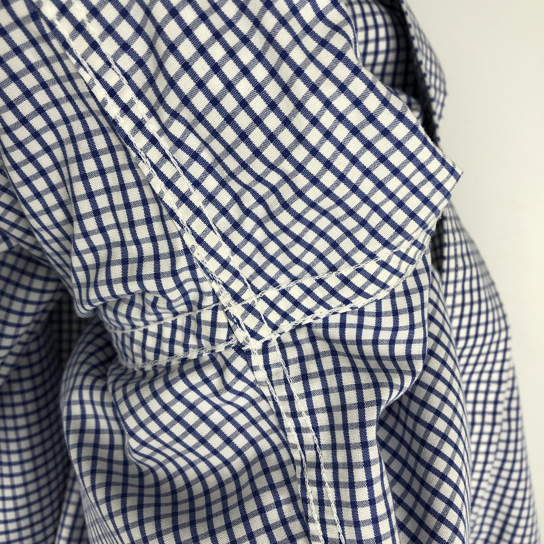 Brooks Brothers Est.1818 Long Sleeve Button-Down Check Shirt, Men's Size M cotton white type Vintage Second Hand