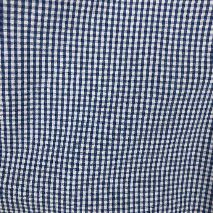 Brooks Brothers Est.1818 REGENT FIT Gingham Check Long Sleeve Button-Down Check Shirt, Men's Size XL (approx.) cotton blue type Vintage Second Hand