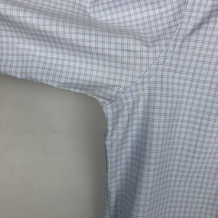 Brooks Brothers Est.1818 REGENT Long Sleeve Button-Down Check Shirt, Men's Size L Supima Cotton Blue type light blue Vintage Second Hand