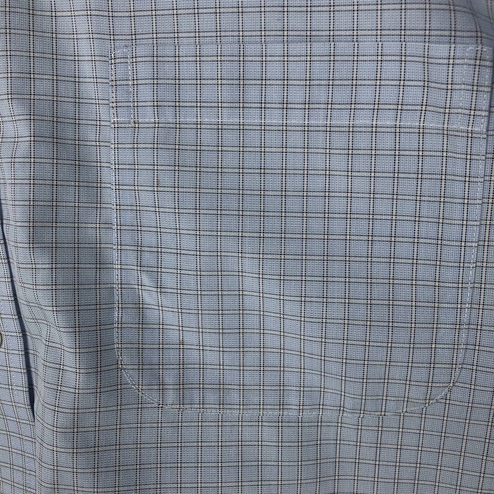 Brooks Brothers Est.1818 REGENT Long Sleeve Button-Down Check Shirt, Men's Size L Supima Cotton Blue type light blue Vintage Second Hand