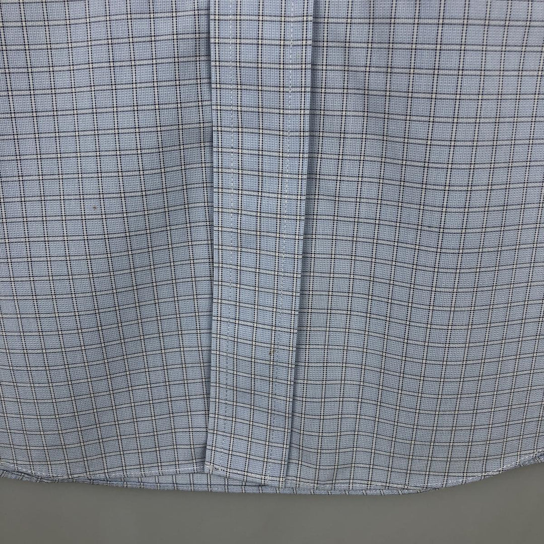 Brooks Brothers Est.1818 REGENT Long Sleeve Button-Down Check Shirt, Men's Size L Supima Cotton Blue type light blue Vintage Second Hand