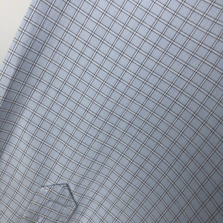 Brooks Brothers Est.1818 REGENT Long Sleeve Button-Down Check Shirt, Men's Size L Supima Cotton Blue type light blue Vintage Second Hand