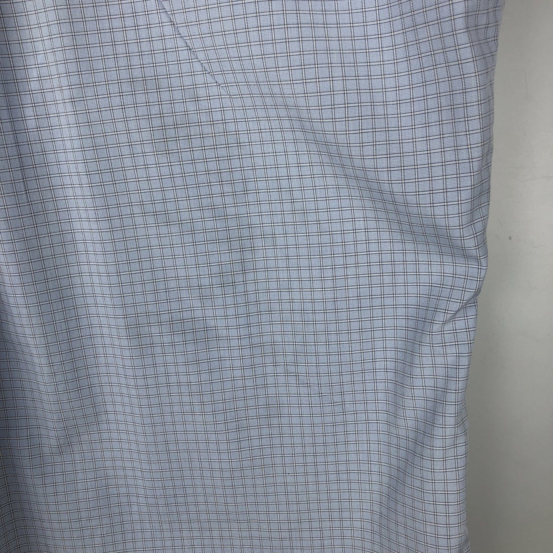 Brooks Brothers Est.1818 REGENT Long Sleeve Button-Down Check Shirt, Men's Size L Supima Cotton Blue type light blue Vintage Second Hand