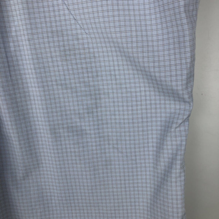 Brooks Brothers Est.1818 REGENT Long Sleeve Button-Down Check Shirt, Men's Size L Supima Cotton Blue type light blue Vintage Second Hand