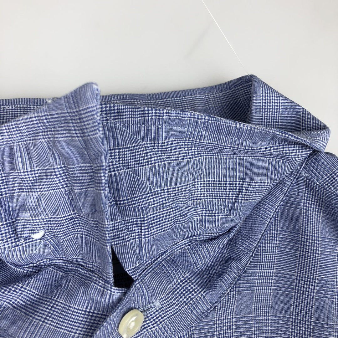 Brooks Brothers 346 Long Sleeve Cotton Check Shirt, Men's Size L cotton blue type Vintage Second Hand