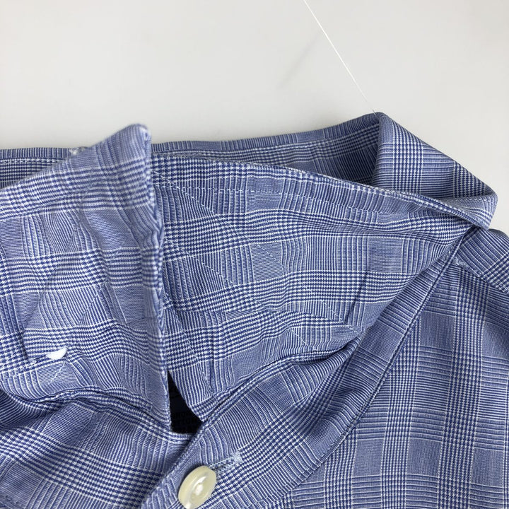 Brooks Brothers 346 Long Sleeve Cotton Check Shirt, Men's Size L cotton blue type Vintage Second Hand